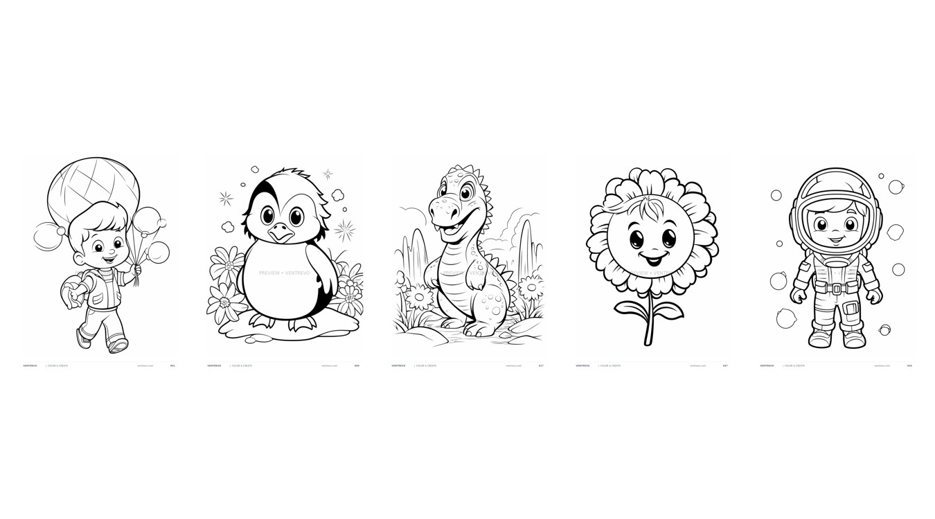 Kids Coloring Books — Ventrevo previews